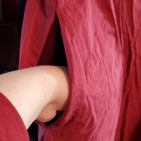 Modcloth x Collectif Burgundy Cherished Era Shirt Dress / Collectif Caterina - Picture 6 of 11